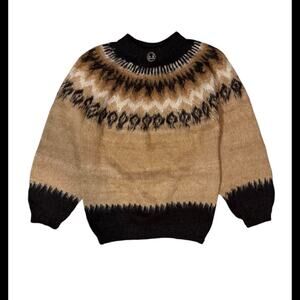 Brown black alpaca wool